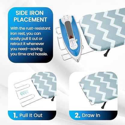 Metal Mesh Panel Tabletop Ironing Board | Foldable Iron Board | Heavy Duty