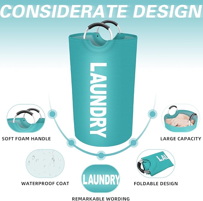 StorageRight 90L Large Laundry Basket, Laundry Hamper, Dirty Clothes Hamper
