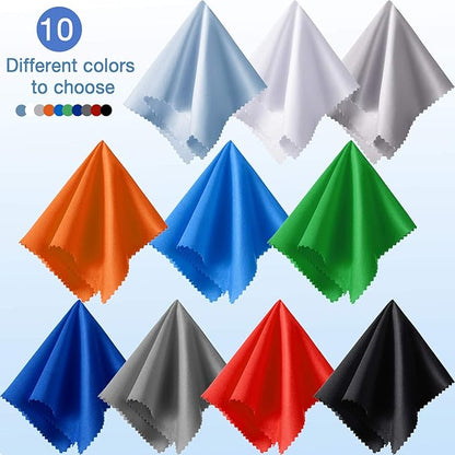 Frienda 100 Pieces Microfiber Cleaning Cloths 7 x 6 Inch Screen Microfiber