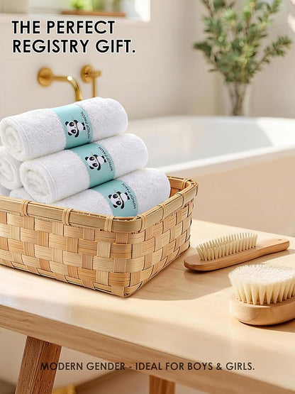 HIPHOP PANDA Baby Washcloths, Rayon Made from Bamboo