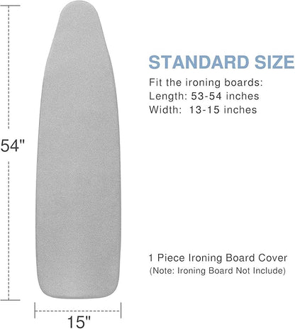 Ironing Board Cover and Pad, Standard Size 15x54, Thick Padding, Elastic Edge