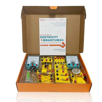Teenii Electricity and Magnetism Kit Experiments STEM Science Kit for Kids, Electromagnetism Circuit Learning Set School Lab Physics Educational Toys, Birthday Gift for Boys Girls Age 8-16 Year Old
