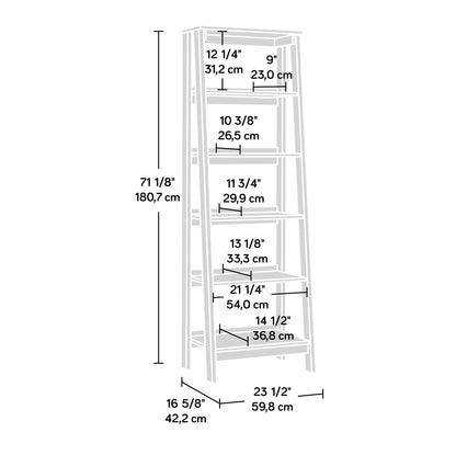Sauder Trestle 5-Shelf Bookcase/ Book Shelf, Vintage Oak finish