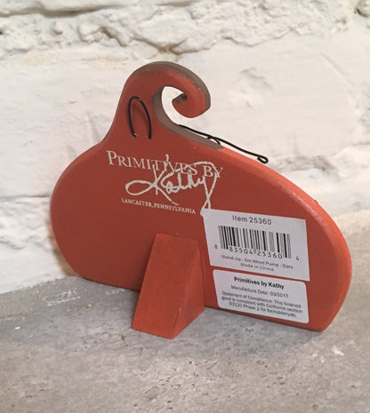 Primitives by Kathy Chunky Shelf Sitter, 8.5 x 6.25-Inch, Harvest Pumpkin