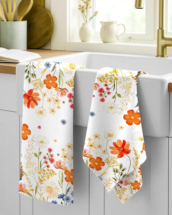 Flour Sack Kitchen Towels Set of 2-18x26 Cotton Dish Towels