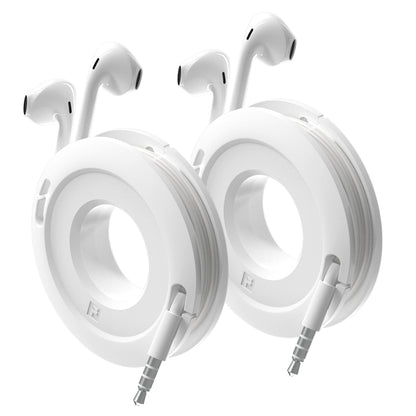 Side Winder Mini and Max Headphone, Earbud and Charging Cable Winder and Organizer Perfect for Wrapping Earbuds and Cords for Travel and Organization 2-Pack (White, Mini)