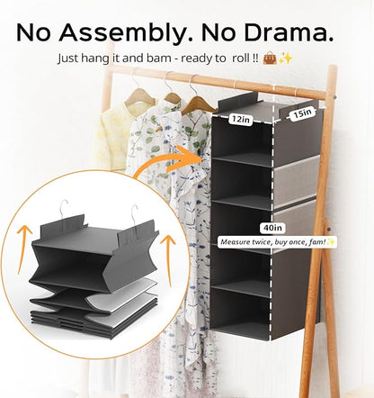 Deep Hanging Closet Organizers and Storage, Closet Hanging Storage Shelves
