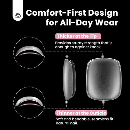 Beetles Gel Nail Kit Short Almond with Nail Dehydrator and Primer, 576Pcs Half Matte Etch-X Gel Nail Tips Solid Nail Glue Mini Nail Lamp Acrylic Nail Tips Easy DIY Nail Extension Set Gift for Women