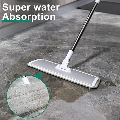 18" Professional Microfiber Mop Floor Cleaning System, Flat Mops