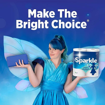 Sparkle Tear-A-Square Paper Towels, 3 Triple Rolls = 9 Regular Rolls, Strong