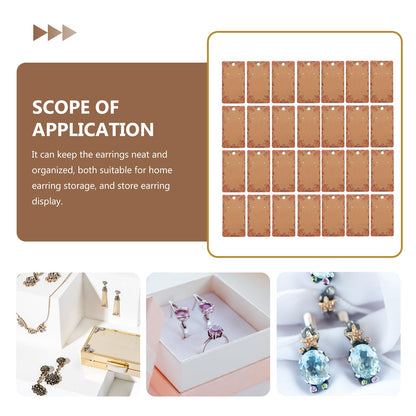 Beavorty Earring Display Cards 3.8X2.3 Inch Paper Jewelry Holder for Earrings Packaging 100Pcs Hanging Cardboard Earring Holders for Selling and Display