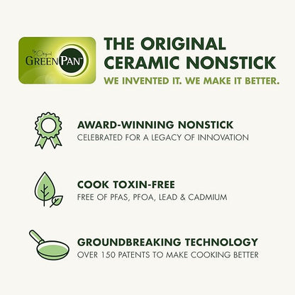 GreenPan Nova 8" Frying Pan Skillet, Oprah’s Favorite Things 2024, Ceramic Nonstick Cookware, PFAS Free, Toxin-Free, Induction Suitable, Dishwasher & Oven Safe, Durable, Easy Clean, Coral