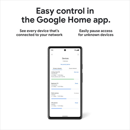 Google Nest WiFi Pro - 6E - Reliable Wi-Fi System with Fast Speed and Whole Home Coverage - Mesh Wi-Fi Router - 3 Pack - Snow, Linen, Fog