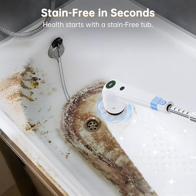 Electric Spin Scrubber, Cordless Shower Scrubber