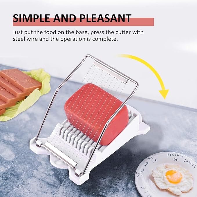 Slicer for Salami Butter Spam and Fruit with 10 Slices Stainless Steel