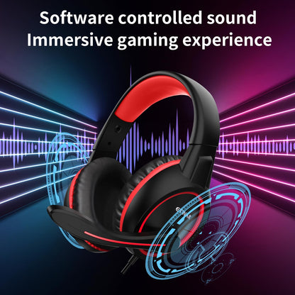 ETWAR B3 Gaming Headset for Nintendo Switch, Xbox One, PS4, Mega Bass Surround and Noise Cancelling 3.5mm Jack Over Ear Headphones with Mic for Laptop PC Red