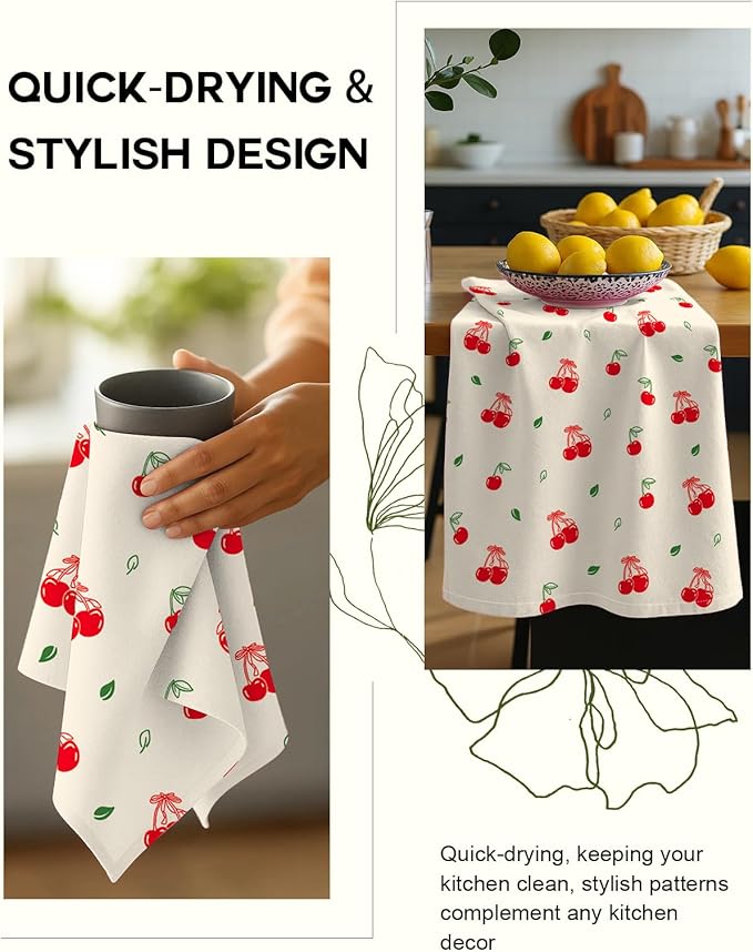 Flour Sack Kitchen Towels Set of 2-18x26 Cotton Dish Towels