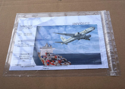 Premium 6.7'' x 10'' Resealable Adhesive Shipping Label/documents Pouches (50 Pack)