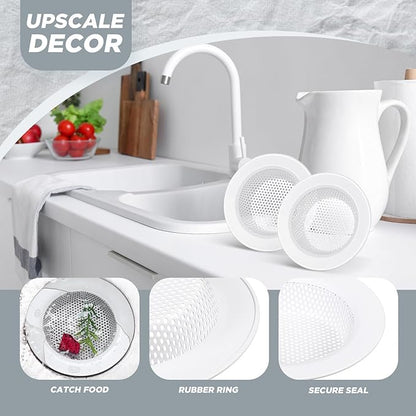 Retisee 2 Pcs Sink Strainer Stainless Steel Kitchen Sink Drain Strainer Basket