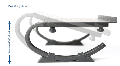 VIVO Black Fully Adjustable Curved Laptop, Notebook and Monitor Riser Stand STAND-V001N