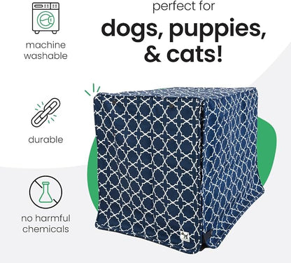 Molly Mutt Romeo & Juliet Dog Crate Cover, 100% Cotton Canvas Cover with 2 Roll-Up Panels, Ideal for Dog or Cat Crate, Durable, Washable, and Free of Harmful Chemicals, 36" x 23" x 25"