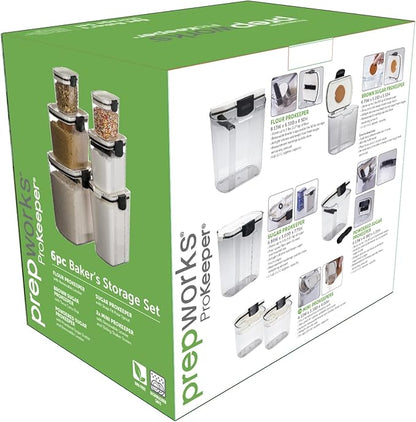Progressive ProKeeper Baker's Airtight Kitchen Storage Canister Container Set