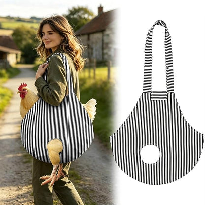 Chicken Carrier Sling Holder Bag with Handle, Driving Poultry Carriers Handbag for Farm Owners and Pet Lover Chicken Holder Poultry Travel (Black)