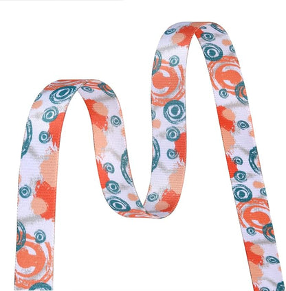 MarukoPet Dog Collar, Adjustable for Small Medium Large Dogs Puppy, Cute Design with Bohemia Floral Tribal Geometric Patterns Boys Girls Dog Collar(Orange Watercolor-L)