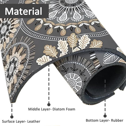 2PCS 24" X 5.5" Kitchen Sink Splash Guard Faucet Mat Mandala Super Absorbent