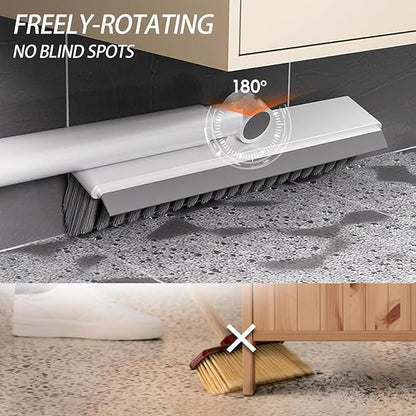 Floor Scrubbing Brush with 57" Adjustable Long Handle, 3 in 1 Living Grout