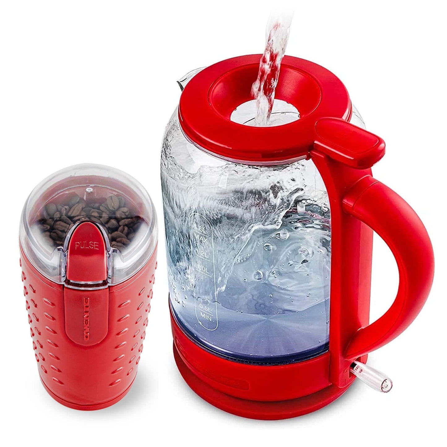 OVENTE Electric Coffee Grinder for Beans, Spices and More, 2.5Oz Compact Grinding Mill, Spice Grinder with Stainless Steel Blade, Pulse Button Operation and Transparent Easy to Open Lid, Black CG225B