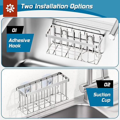 Sponge Holder for Kitchen Sink, Sink Caddy Organizer