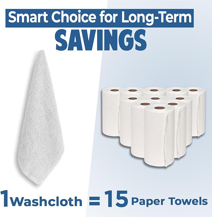 DAN RIVER 12 Pack Wash Cloths for Showering