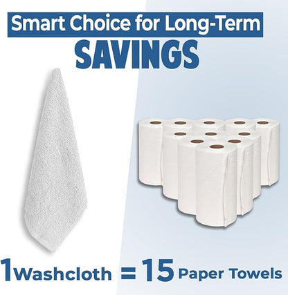 DAN RIVER 12 Pack Wash Cloths for Showering