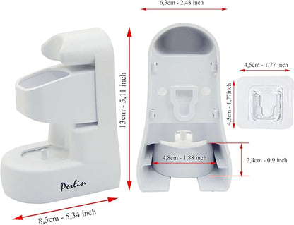 Perlin Electric Toothbrush Holder Wall Mounted No Drilling Self Adhesive