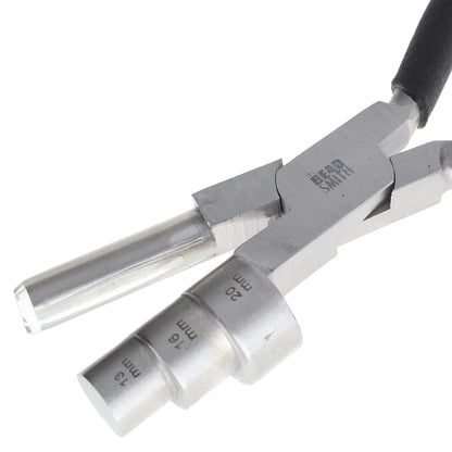 The Beadsmith Big Wrapper Pliers – Multi-Step Wrapping Tool –13, 16 & 20mm barrels - 7 Inches Long, 1.25” Stainless Steel Jaws, Cushioned Grips – Use to Shape Rings and Make Consistent Sized Loops …