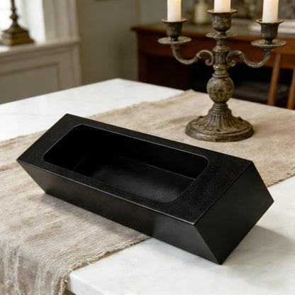 QUHUATU Rectangular Large Planter, Indoor & Outdoor Use, for Plant - No Plants Included, Perfect Housewarming Gift, Inviting Nature Decor for All Living Spaces, Black