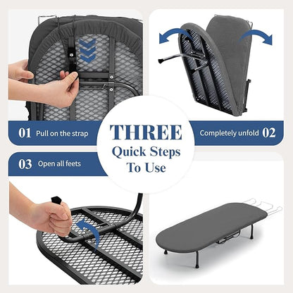 Tabletop Ironing Board with Iron Holder, RAINHOL Small Folding Ironing Board