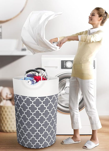 Large Laundry Basket Laundry Hamper Bag Washing Bin Clothes Bag Collapsible Tall