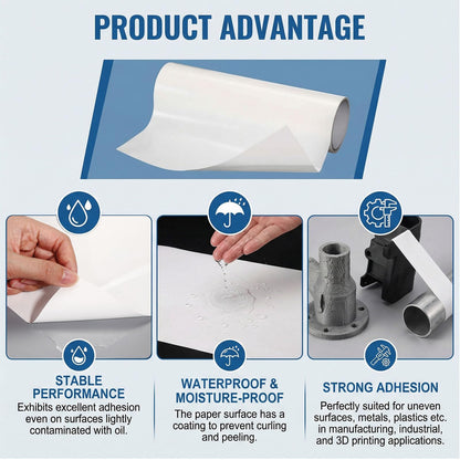 Eaasty 1 Roll 12" Width x 20 ft Length 468 Double Sided Adhesive Transfer Tape Sheet Roll for Bonding and Laminating
