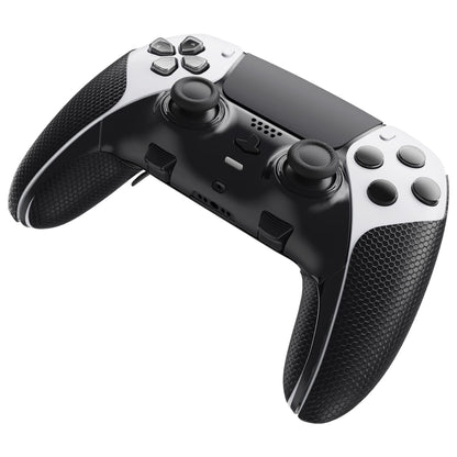 PlayVital Anti-Skid Sweat-Absorbent Controller Grip for ps5 Edge Wireless Controller, Professional Textured Soft PU Handle Grips Anti Sweat Protector for ps5 Edge Controller - Black