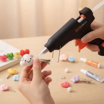 Mini Hot Glue Gun Kit, 20W High Temperature Melting Tool for DIY Projects, Home Repairs, School Crafts with Fast Preheating
