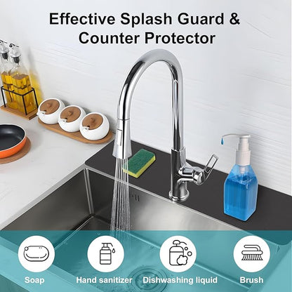 2PCS Customizable Faucet Mat for Kitchen Sink: 30"L x 5.5"W Quick Drying