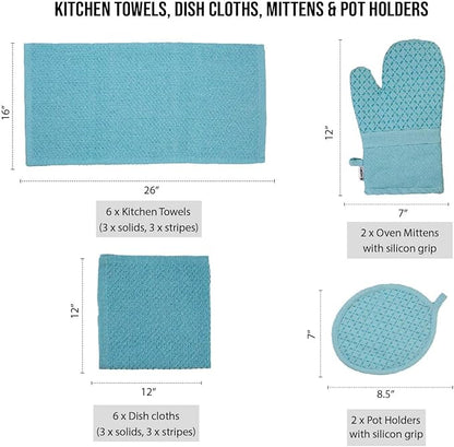 Lane Linen 16Pc Kitchen Towel Set