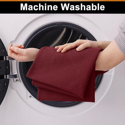Homaxy 100% Cotton Waffle Weave Kitchen Towels