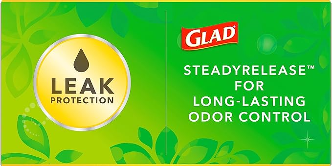 Glad ForceFlex Tall Kitchen Drawstring Trash Bags, 13 Gal, Gain Original