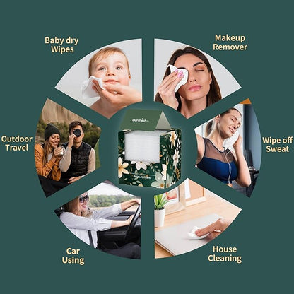 Ourmed Life Disposable Face Towels, Clean Facial Wash Cloth without Lint