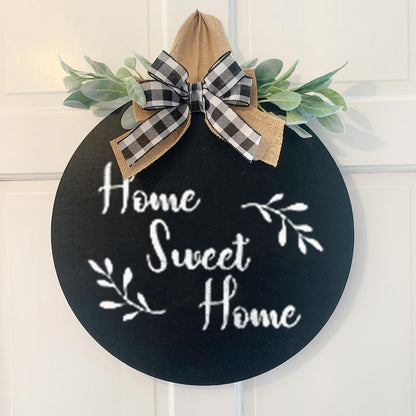 12 Inch Wood Circles for Crafts, 10Pcs Unfinished Wood Rounds with 4 Stencils & Painting, DIY Wooden Crafts for Door Hanger, Sign, Wood Burning, Painting, Gifts for Father's Day Home Decor