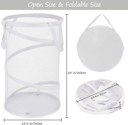 BATTOO Large Collapsible Laundry Basket Foldable Mesh Pop Up Hamper
