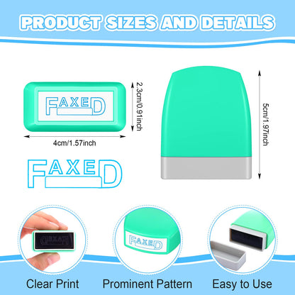 Crtiin 8 Pcs Office Stamp Set - Approved, Paid, Copy, Faxed, Scanned, Confidential, Received, Original - Self Inking Rubber Stamps Plastic, Rectangular for Business(Style 1,Mixed Colors)